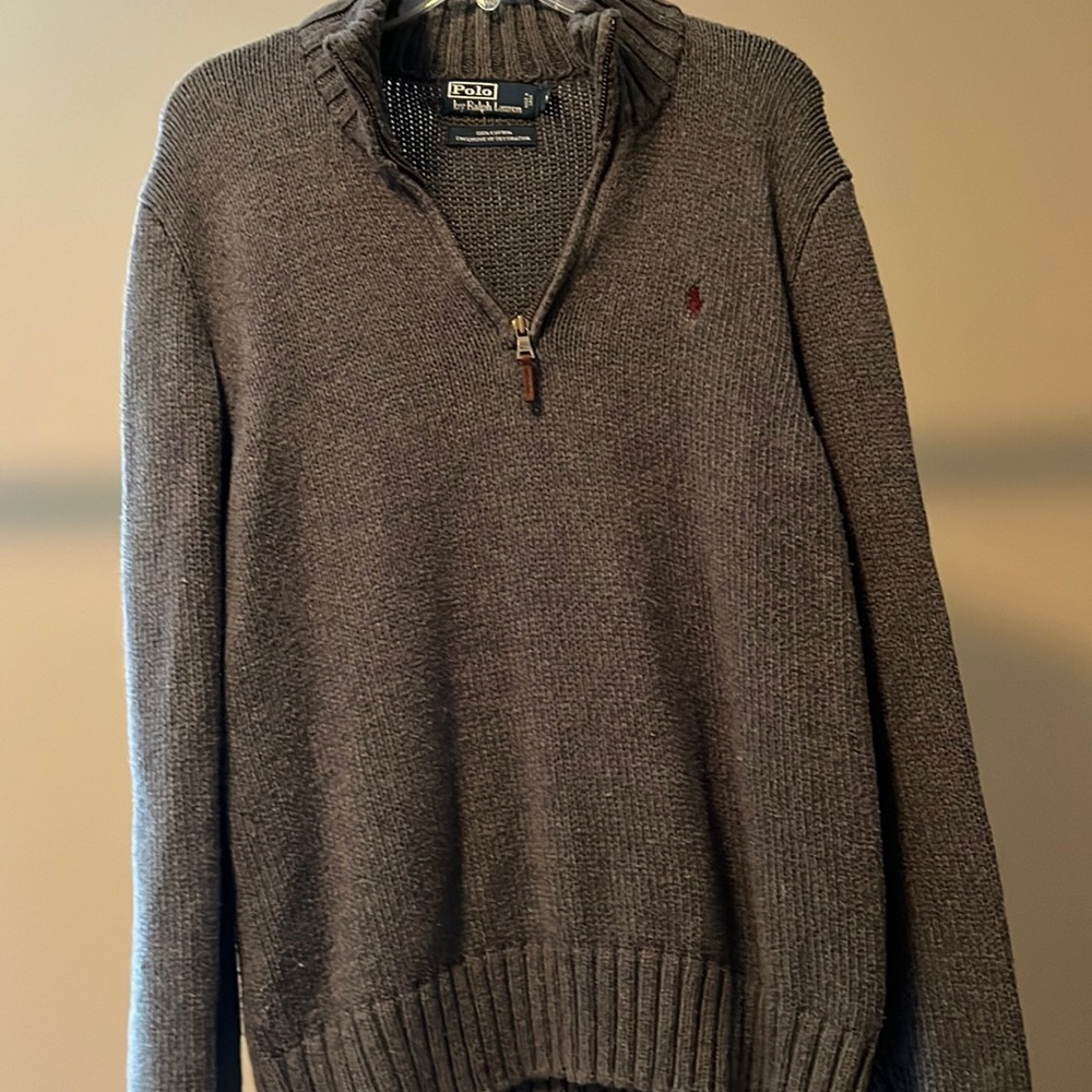 Grey polo sweater